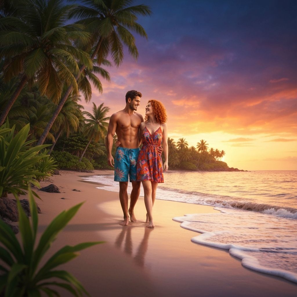 Two travellers looking out over a coastline